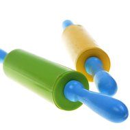 BCP 2 Pcs 8.5 Inch Clay And Dough Rolling Pin For Kids N3