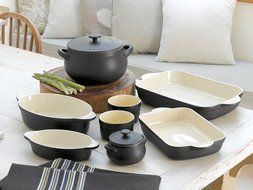 Denby OTJ-561 Oven to Table 7-Inch Oval Casserole, 1/2-Liter, Black N2