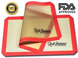 RedLantana Nonstick Silicone Baking Mat - Set of 2 - Half Sheet Pan Size N2