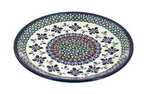 Polish Pottery Mosaic Flower Dessert Plate