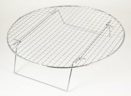 Chrome-Plated Cross-wire Cooling Rack, Wire Pan Grate, Baking Rack, Icing Rack, Round Shape, 2-Height Adjusting... N5