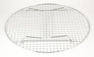 Chrome-Plated Cross-wire Cooling Rack, Wire Pan Grate, Baking Rack, Icing Rack, Round Shape, 2-Height Adjusting... N6