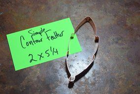Simple Contour Feather Copper Cookie Cutter N2