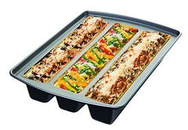 Chicago Metallic 26783 Lasagna Trio Pan, 12.40 by 16.00 by 3.0 - Silver