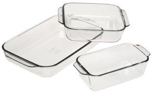 Pyrex Bakeware 3-Piece Set, Clear