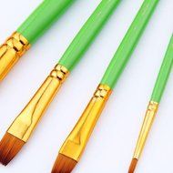 Mikey Store 5pcs Art Paint Brush Set for Watercolor Professional Paint Brushes Watercolor Oil Acrylic Painting... N4
