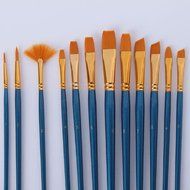 Mikey Store 5pcs Art Paint Brush Set for Watercolor Professional Paint Brushes Watercolor Oil Acrylic Painting... N13