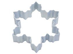 R&amp;M Snowflake 4&quot; Cookie Cutter White With Brightly Colored, Durable, Baked-on Polyresin Finish