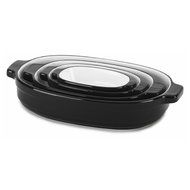 KitchenAid KBLR04NSER Nesting Ceramic 4-Piece Bakeware Set - Empire Red N6