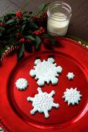 R &amp; M Industries International Snowflake Shaped Plastic Biscuit Cookie Cutter Set (Set of 5), Multicolor N2