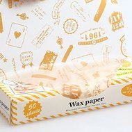 Sandwich Cookie Cake Waxed Paper Non-Stick Greaseproof Wrap Packaging 50 sheets N3