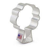 Ann Clark Apple Lollipop Tree Cookie Cutter - 3.6 Inches - Tin Plated Steel
