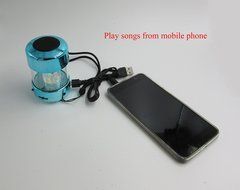 Colorful Lighting Bubble Style MP3 Speaker with FM Radio Function AUX/USB/TF Card Song Play Function (Blue Color) N3