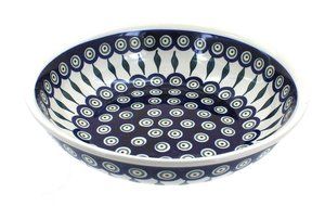 Polish Pottery Peacock Pasta Dish