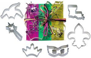 6 pc Mardi Gras cookie cutter set L9020