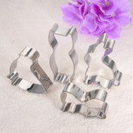 HOUSWEETY 9pcs Stainless Steel Cookie Cutter Set, " 0-8" Number Cutter N6