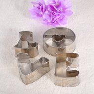 HOUSWEETY 9pcs Stainless Steel Cookie Cutter Set, " 0-8" Number Cutter N8
