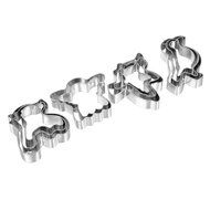HOUSWEETY 9pcs Stainless Steel Cookie Cutter Set, " 0-8" Number Cutter N9