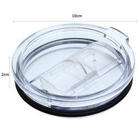 KOBWA Spill and Splash Resistant Lid with Slider Closure for Yeti Rambler, RTIC Tumblers 30 Oz. Tumblers Replacement... N2