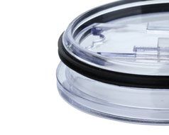 KOBWA Spill and Splash Resistant Lid with Slider Closure for Yeti Rambler, RTIC Tumblers 30 Oz. Tumblers Replacement... N8