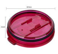 KOBWA Spill and Splash Resistant Lid with Slider Closure for Yeti Rambler, RTIC Tumblers 30 Oz. Tumblers Replacement... N10