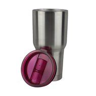 KOBWA Spill and Splash Resistant Lid with Slider Closure for Yeti Rambler, RTIC Tumblers 30 Oz. Tumblers Replacement... N15