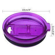 KOBWA Spill and Splash Resistant Lid with Slider Closure for Yeti Rambler, RTIC Tumblers 30 Oz. Tumblers Replacement... N23