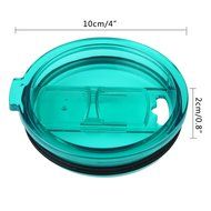 KOBWA Spill and Splash Resistant Lid with Slider Closure for Yeti Rambler, RTIC Tumblers 30 Oz. Tumblers Replacement... N31