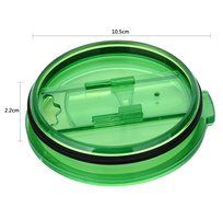 KOBWA Spill and Splash Resistant Lid with Slider Closure for Yeti Rambler, RTIC Tumblers 30 Oz. Tumblers Replacement... N38