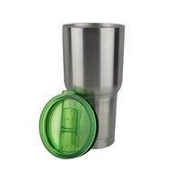 KOBWA Spill and Splash Resistant Lid with Slider Closure for Yeti Rambler, RTIC Tumblers 30 Oz. Tumblers Replacement... N43
