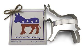 Democratic Donkey Cookie and Fondant Cutter - Ann Clark - 3.9 Inches - US Tin Plated Steel