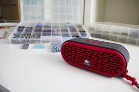 MBQUART QUBTwo Dual Driver Wireless Bluetooth Speaker (Red) N14