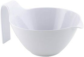 Curtis Stone Hold Me White Melamine Mixing Bowl, 3-Quart