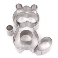 Stainless Steel Cake Bread Biscuit Bear Shape Cookie Cutter Decoration Mould N2
