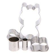 Stainless Steel Cake Bread Biscuit Bear Shape Cookie Cutter Decoration Mould N5