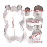 Stainless Steel Cake Bread Biscuit Bear Shape Cookie Cutter Decoration Mould N6