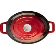 La Cuisine 4.75 Qt Enameled Cast Iron Oval Covered Dutch Oven, White N12