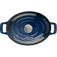 La Cuisine 4.75 Qt Enameled Cast Iron Oval Covered Dutch Oven, White N14