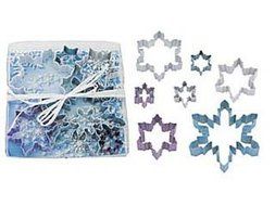 7pc Snowflake Cookie Cutter Set - Polyresin