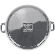 Zelancio 3 Quart Cast Iron Enamel Covered Casserole Cooking Dish Porcelain Braiser (Gray) N5