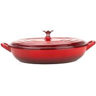 Zelancio 3 Quart Cast Iron Enamel Covered Casserole Cooking Dish Porcelain Braiser (Gray) N10