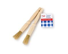 Set Of 2 Solid Beech Pastry Brushes