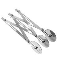 Saebye 5-Wheel Stainless Steel Cutter Adjustable Dough Divider Kitchen Tool for Pizza, Cookies, Pancake, Pastry... N6