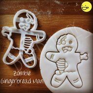 Zombie Gingerbread Man Cookie Cutter | Halloween themed biscuit cutter