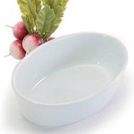 BIA Cordon Bleu White Porcelain 7 inch Oval Baking Dish - 16 ounce