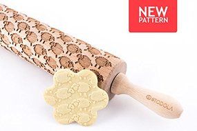 STODOLA Sheep - Engraved rolling pin for Embossed cookies 16.9-inch N3