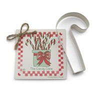 Candy Cane Cookie and Fondant Cutter - Ann Clark - 5.5 Inches - US Tin Plated Steel