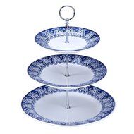 Bombay Company Tile 3 Tier Server Canapy - Blue and White