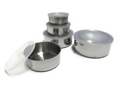 10 Pcs Stainless Steel Mixing Bowls or Food Storage Containers Set with Lids N3