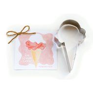 Ice Cream Cone Cookie and Fondant Cutter - Ann Clark - 5.1 Inches - US Tin Plated Steel